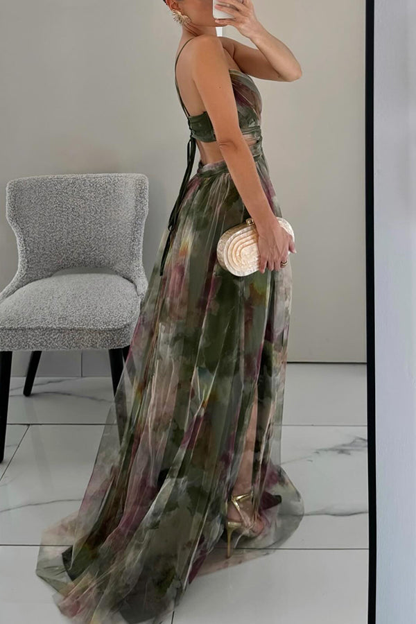 Kjole for kvinner | V-hals Fitted Bodice Maxi