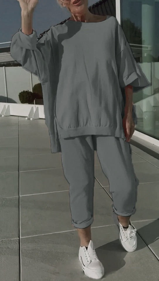 Kvinne Loungewear | Oversized Topp Taperte Bukser