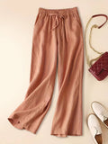 Kvinnebukser | Bred Beina Med Snøring