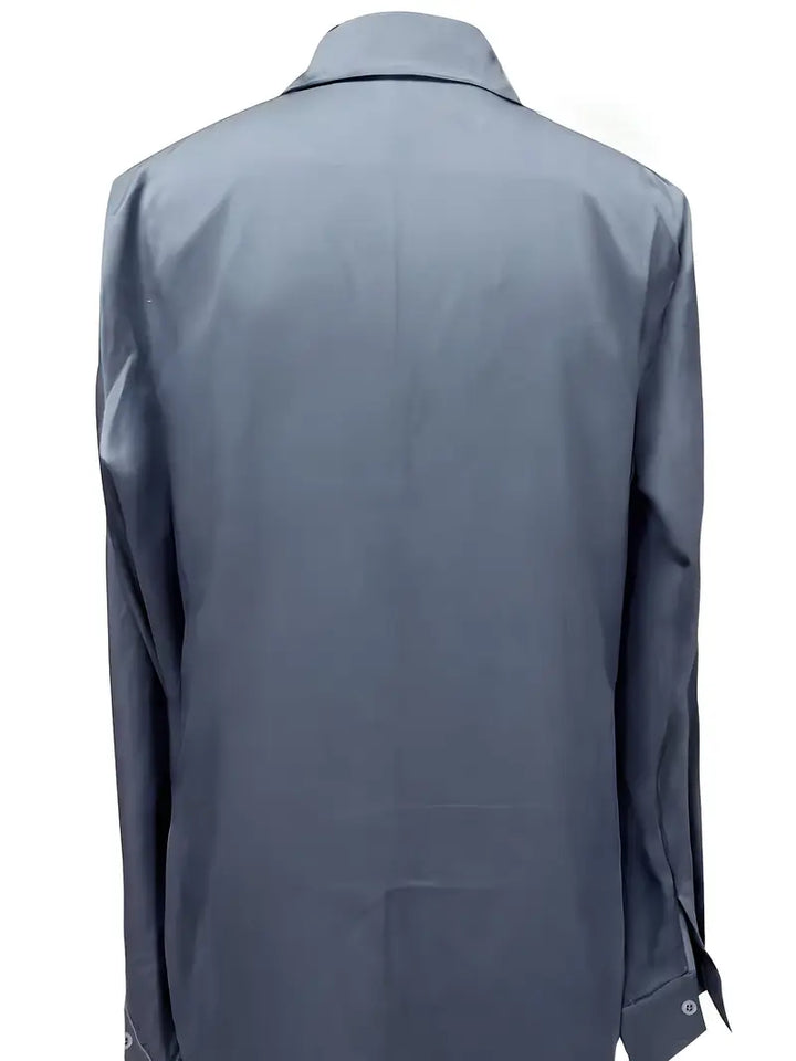 Damebluse | Langermet Krage V-Hals