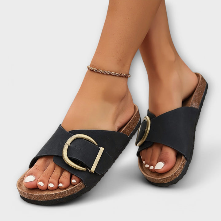 Sandaler For Kvinner | Åpen Tå Slide Med Bred Enkeltbånd