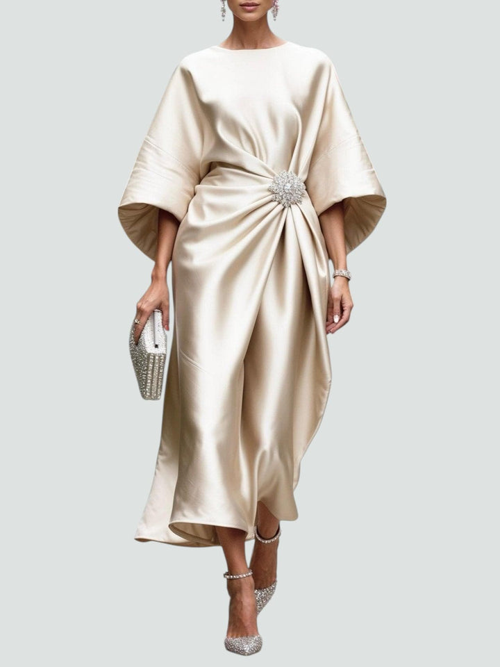 Kjole for kvinner | Drapert Midi Batwing Erme