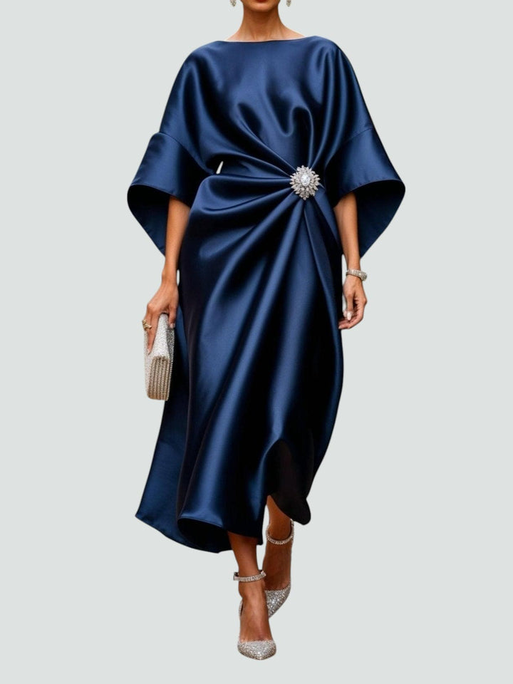 Kjole for kvinner | Drapert Midi Batwing Erme