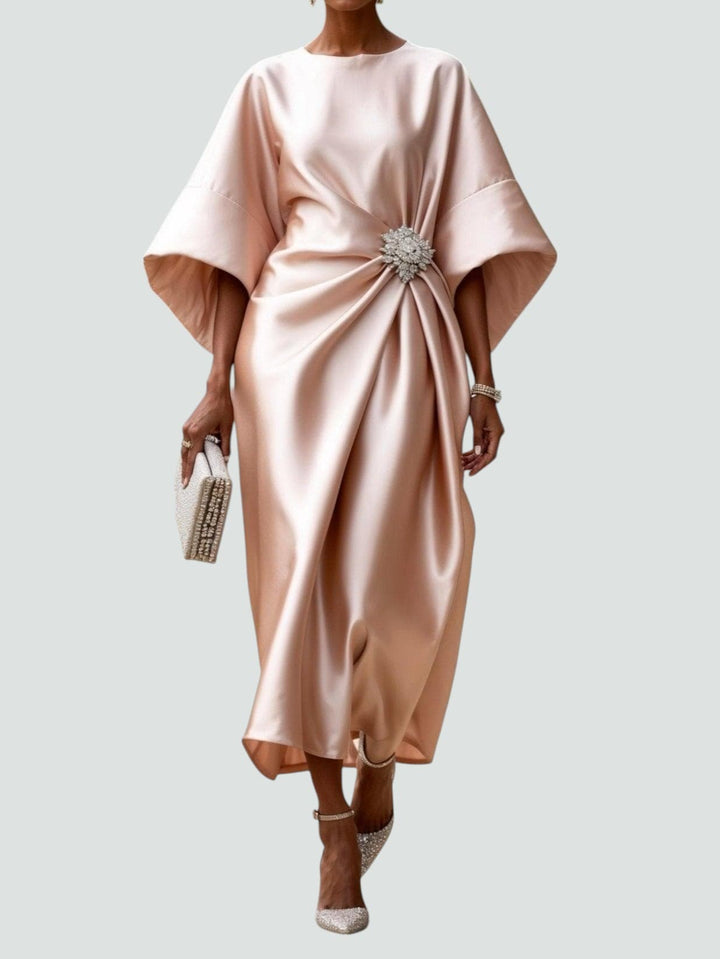 Kjole for kvinner | Drapert Midi Batwing Erme