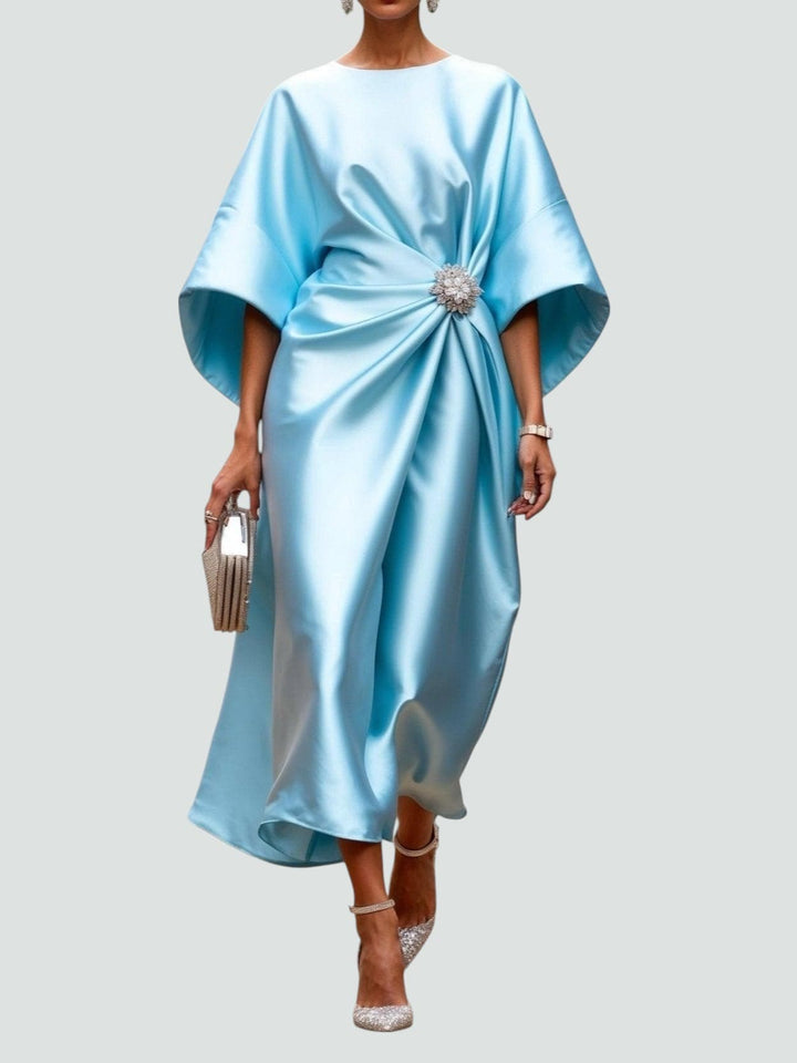 Kjole for kvinner | Drapert Midi Batwing Erme