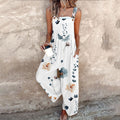 Kvinners Vide Jumpsuit | Uten Ermer Blomster
