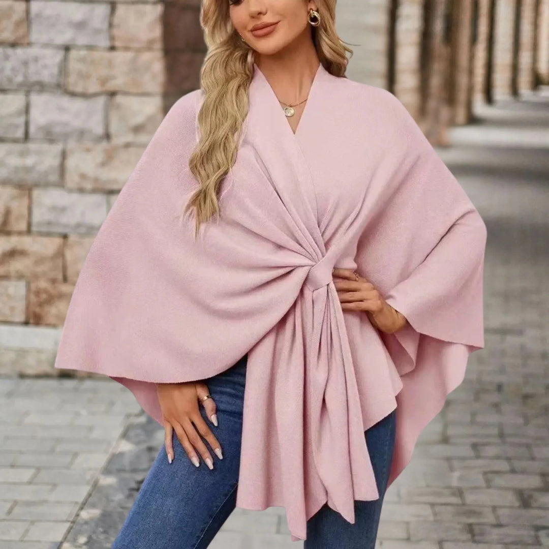 Dameponcho | Drapert Wrap-stil