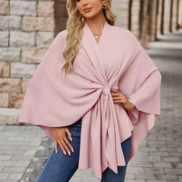 Dameponcho | Drapert Wrap-stil