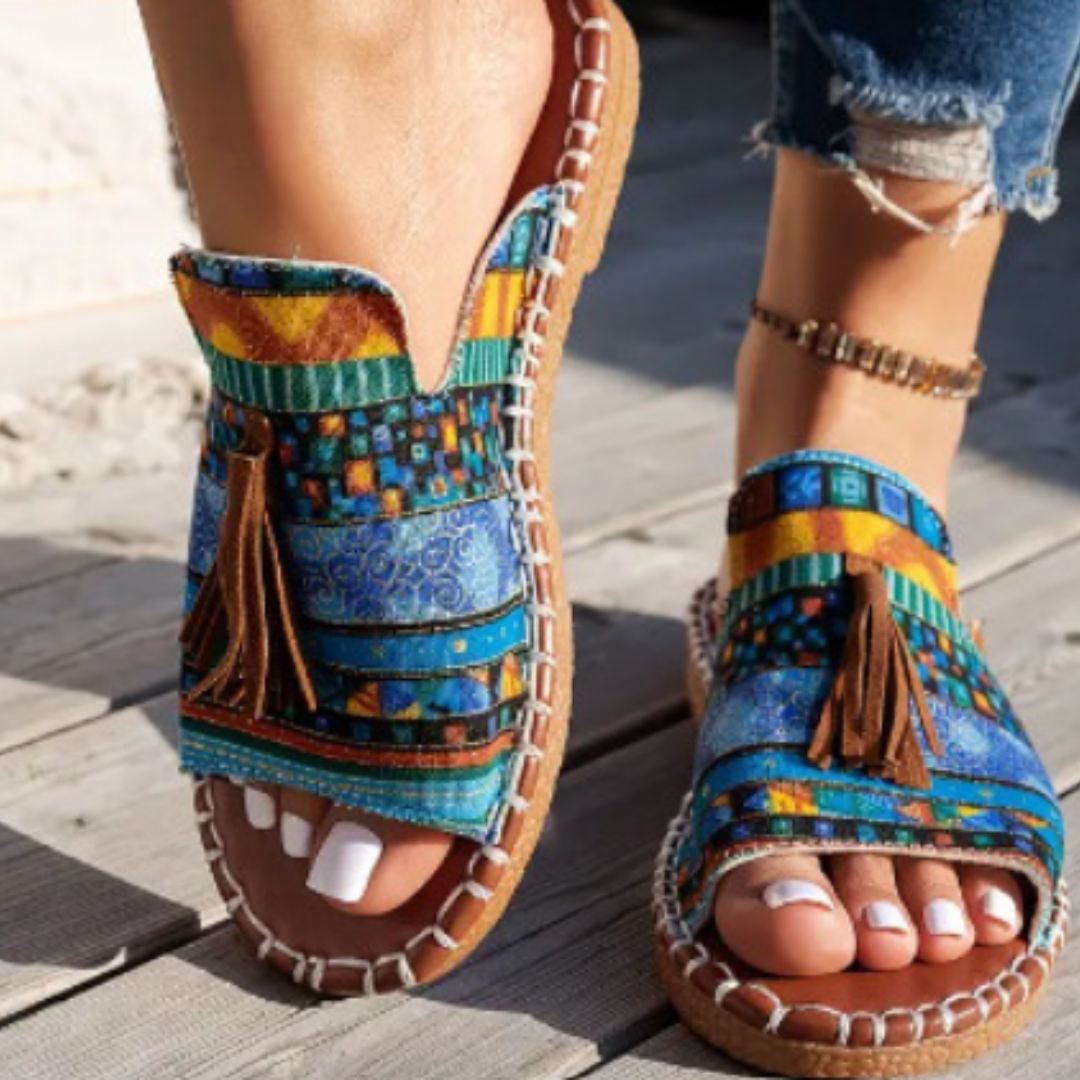 Sandaler for kvinner | Åpen tå med dusk