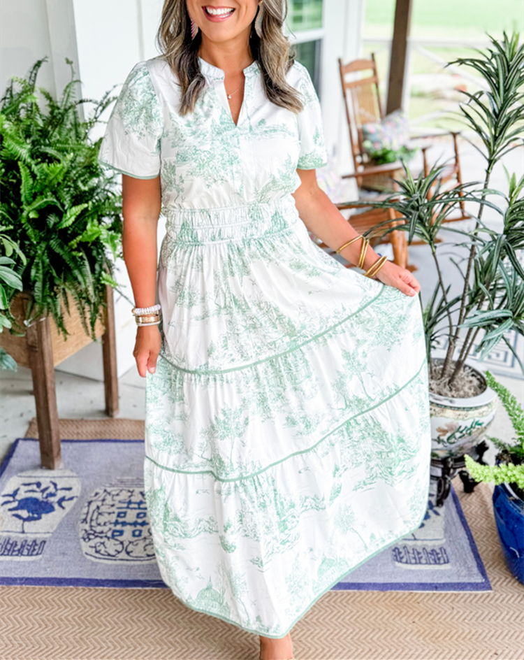 Kjole for kvinner | Klassisk Toile Maxi