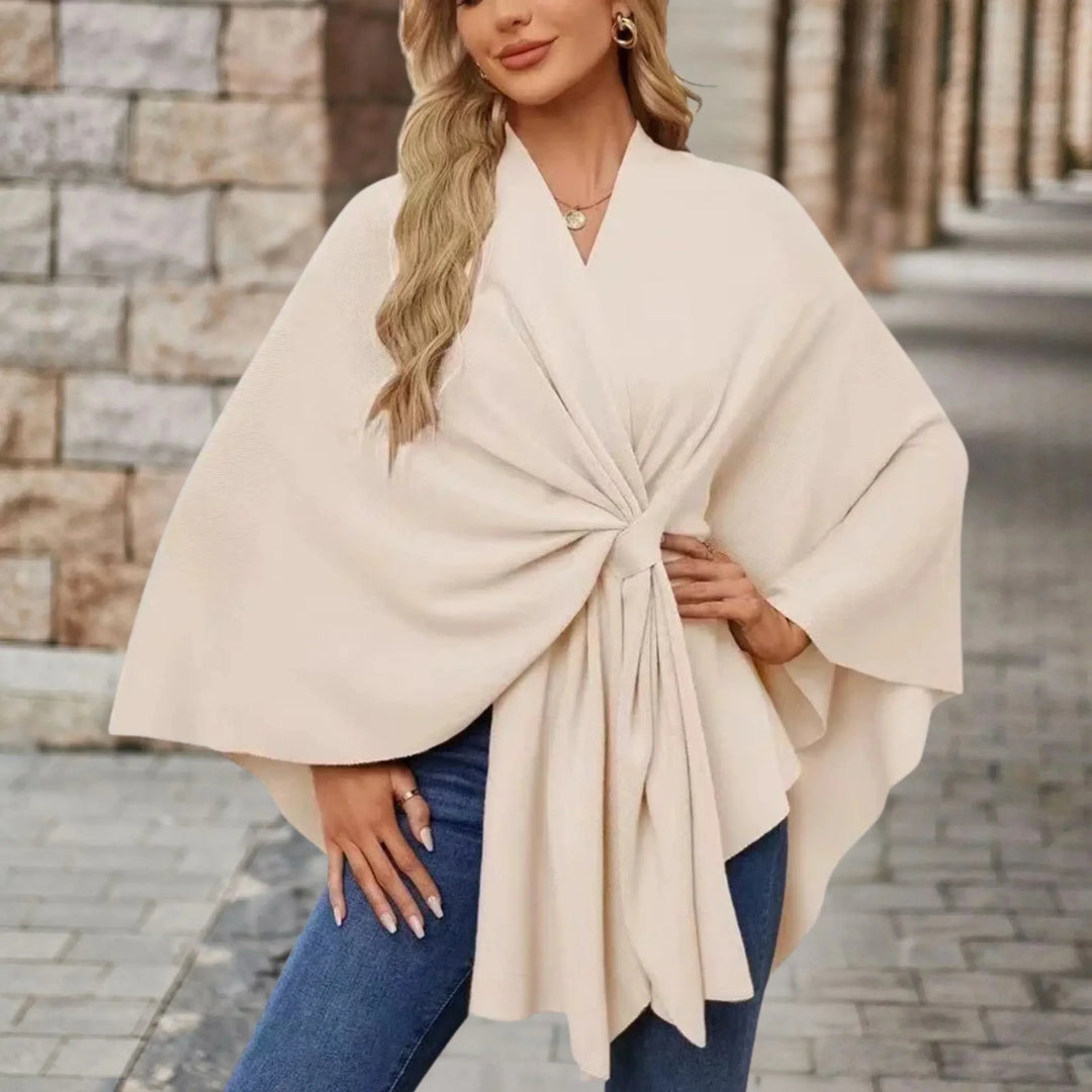 Dameponcho | Drapert Wrap-stil