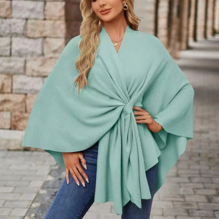 Dameponcho | Drapert Wrap-stil