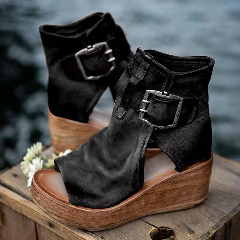 Sandaler For Kvinner | Spenne Stropp Wedge Stil