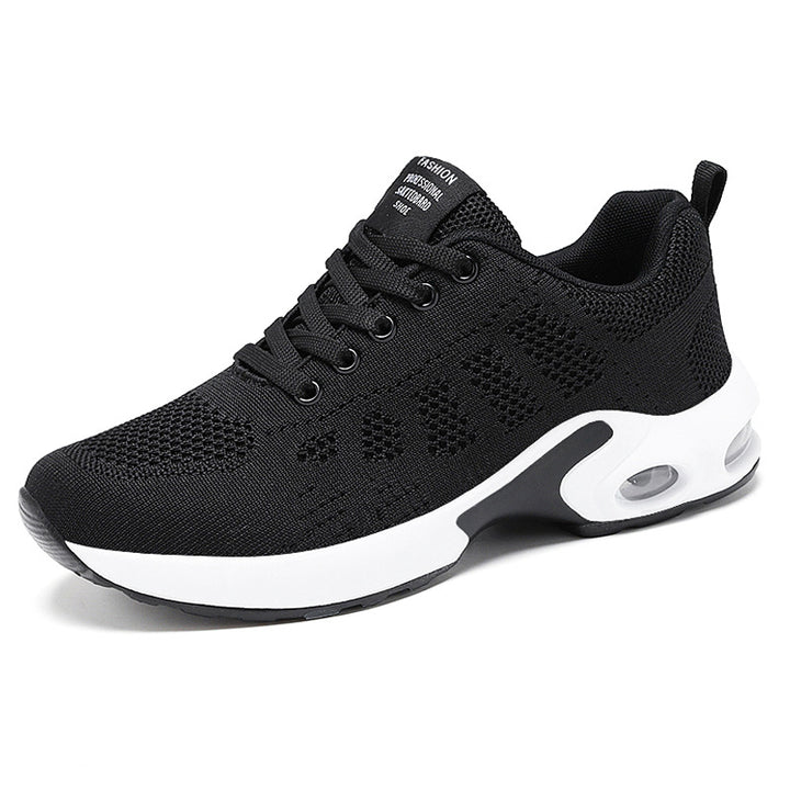 Lette joggesko dame i hvit mesh