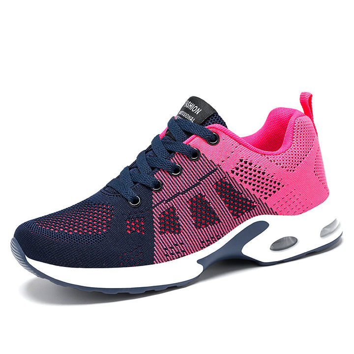Lette joggesko dame i hvit mesh