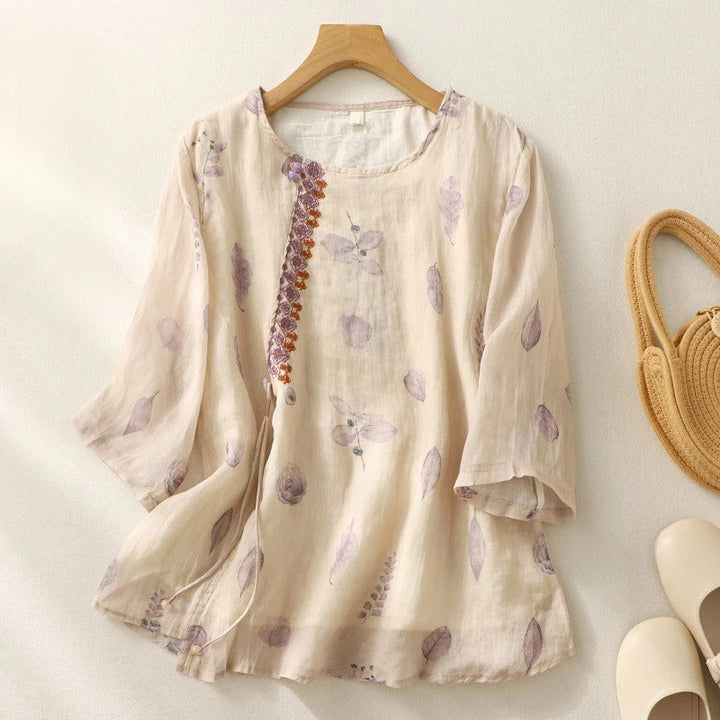 Damebluse | Knappefrontdetalj