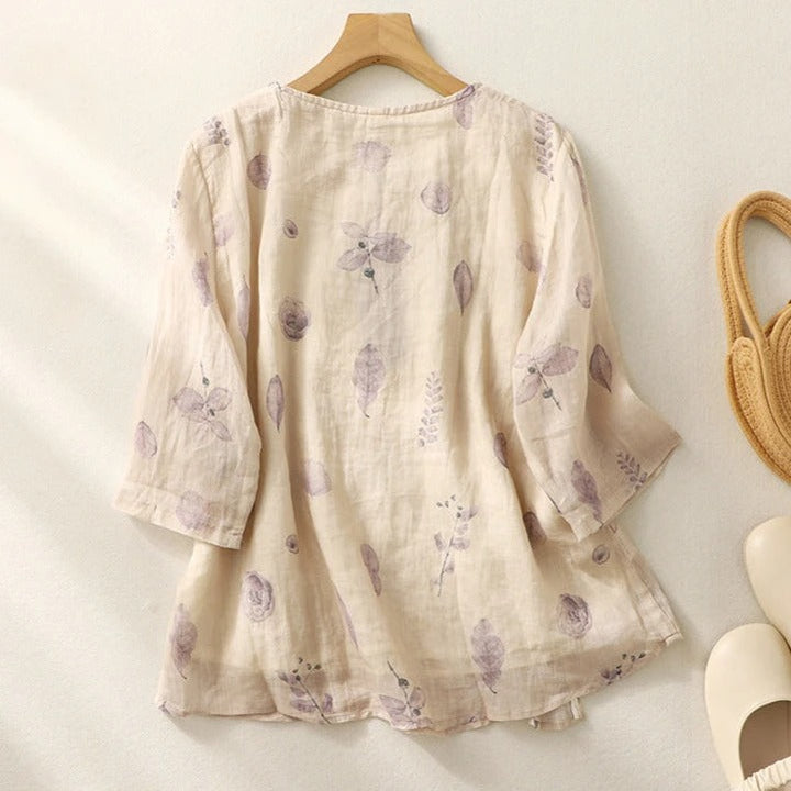 Damebluse | Knappefrontdetalj