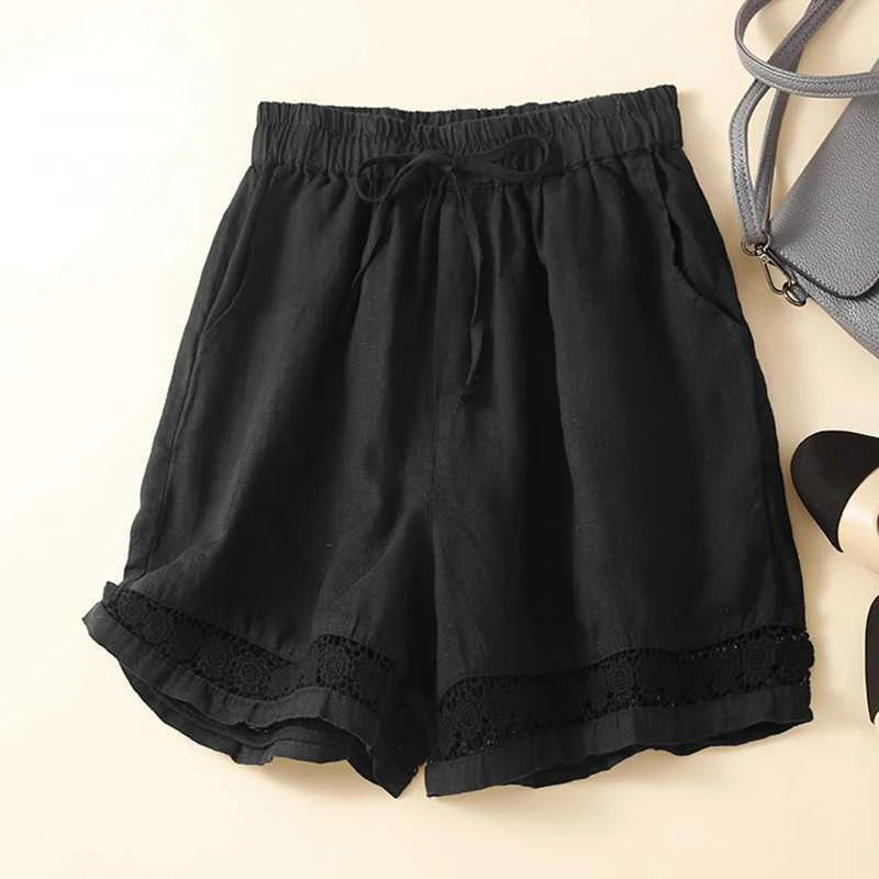 Dame Shorts | Elastisk Midje Detalj