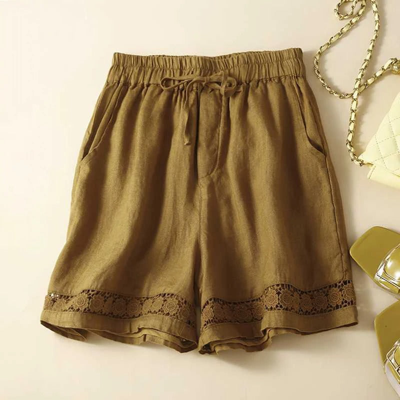 Dame Shorts | Elastisk Midje Detalj