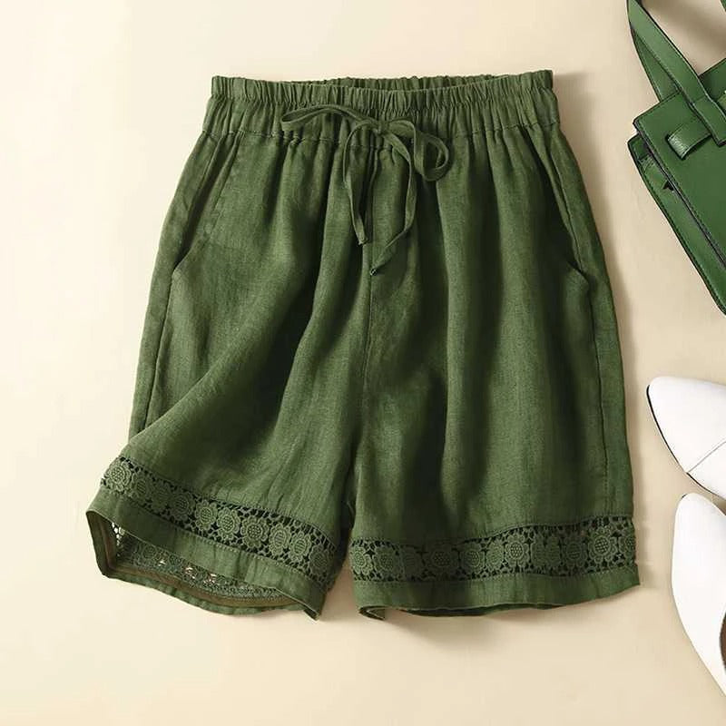 Dame Shorts | Elastisk Midje Detalj