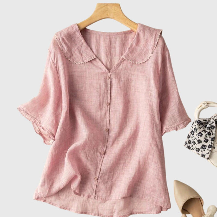 Damebluse | Kortermet Rund