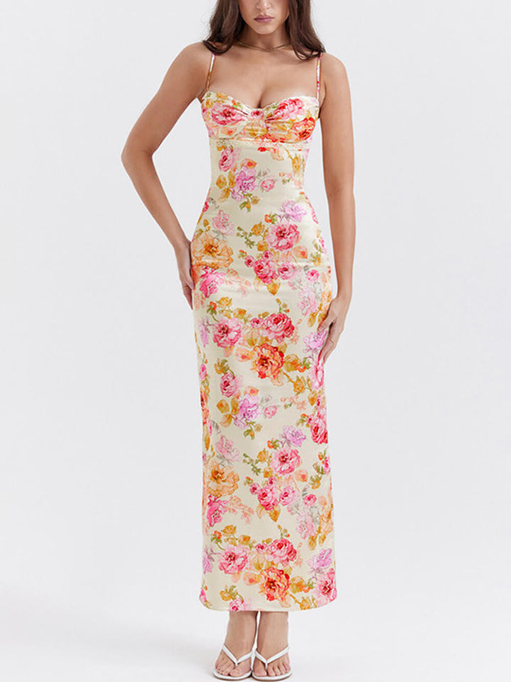 Kvinne Floral Maxi Kjole | Strand