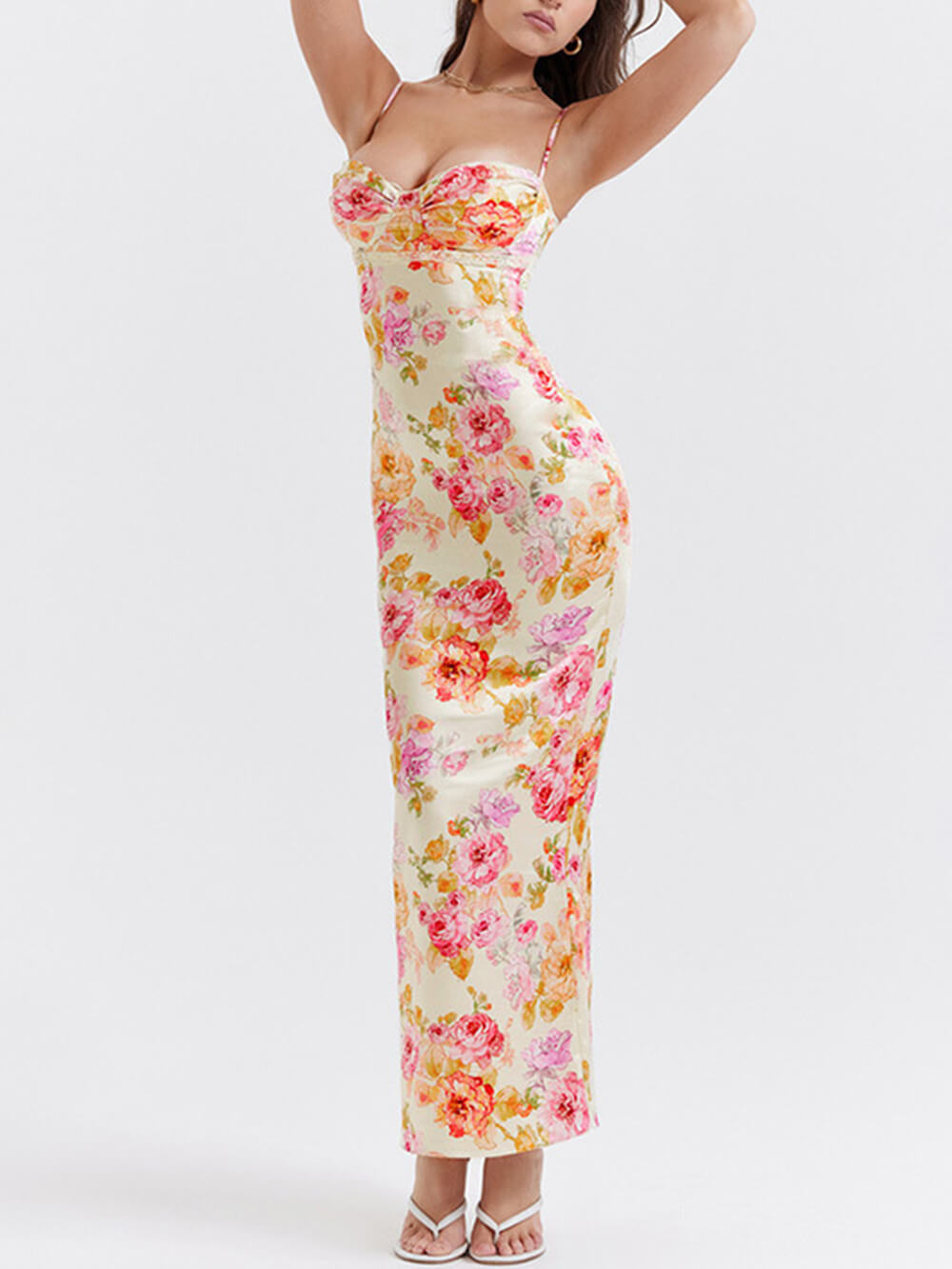 Kvinne Floral Maxi Kjole | Strand