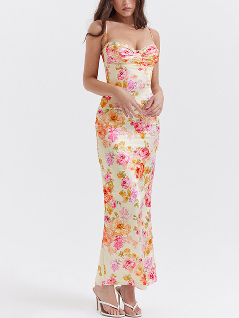 Kvinne Floral Maxi Kjole | Strand