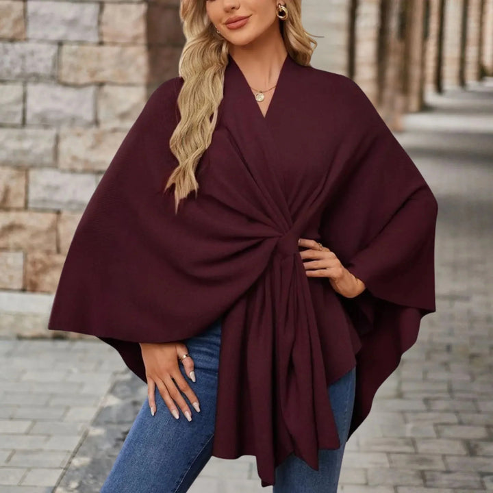 Dameponcho | Drapert Wrap-stil