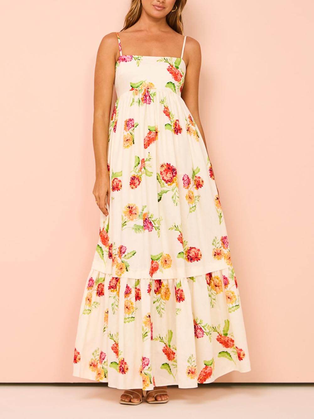 Damer Maxi Sommerkjole | Casual Åpen Rygg