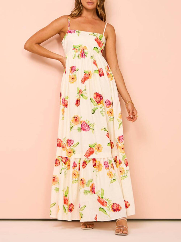 Damer Maxi Sommerkjole | Casual Åpen Rygg