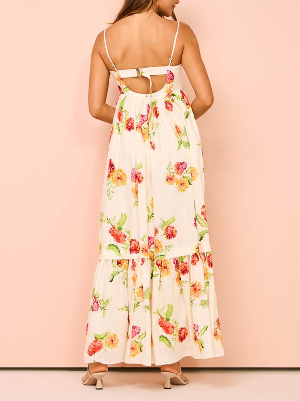 Damer Maxi Sommerkjole | Casual Åpen Rygg