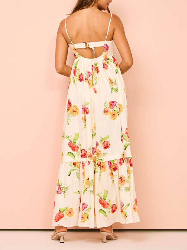 Damer Maxi Sommerkjole | Casual Åpen Rygg
