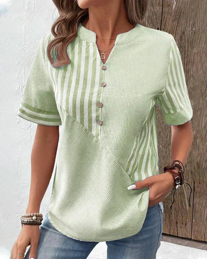 Damebluse | Stripe Patchwork Design