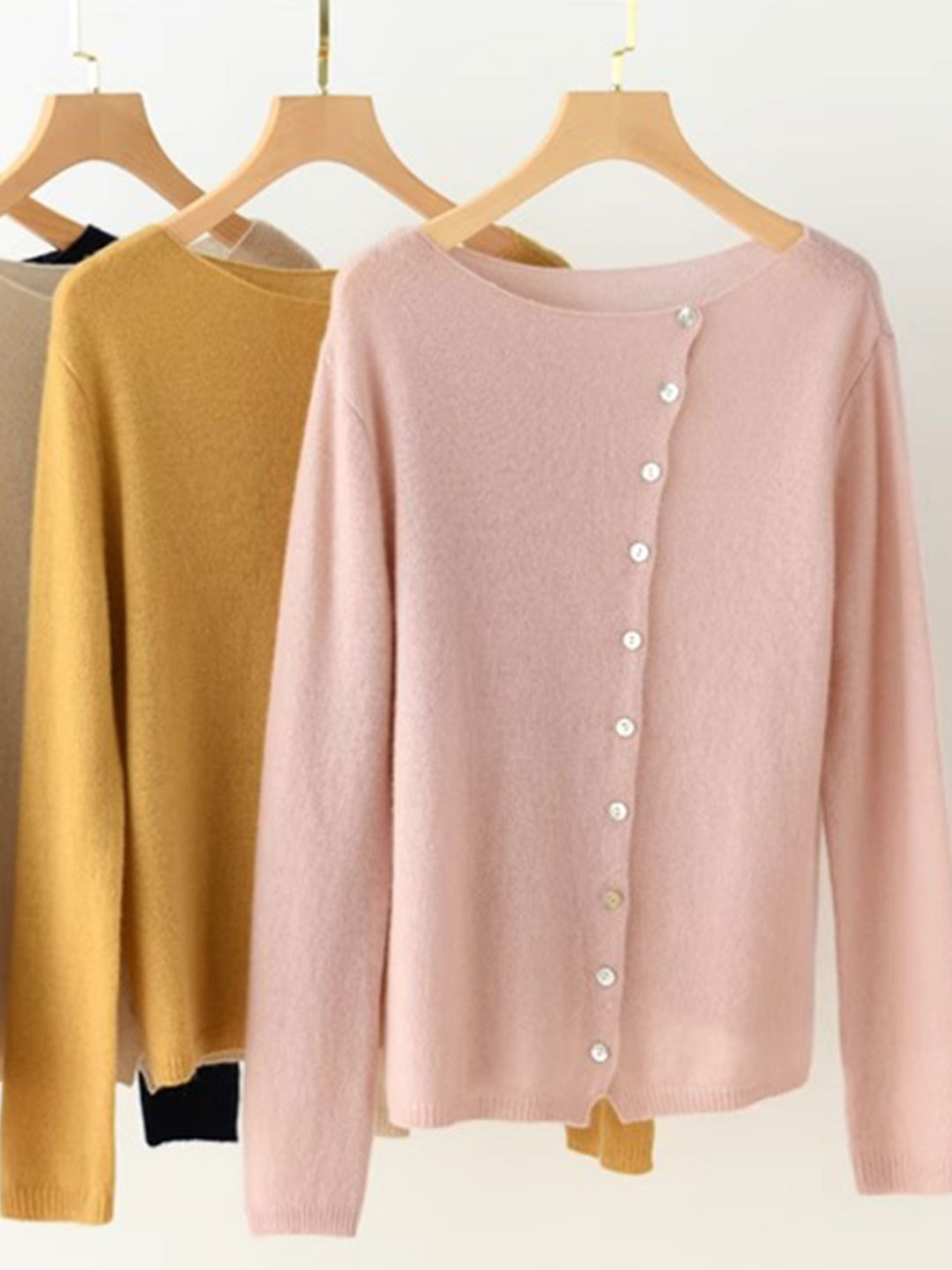 Dame Cardigan | V-Hals Med Knapplukking