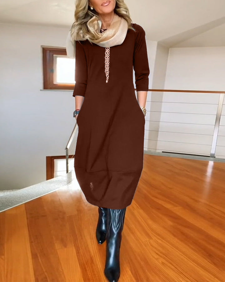 Damekjole | Rund Hals Midi