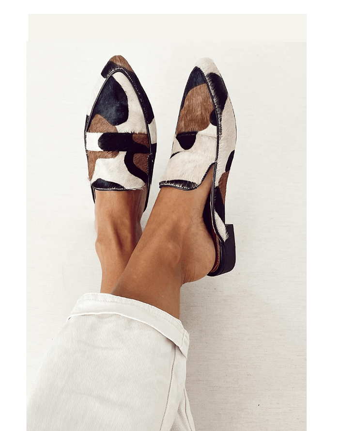 Loafers for kvinner | Mønstret flat såle