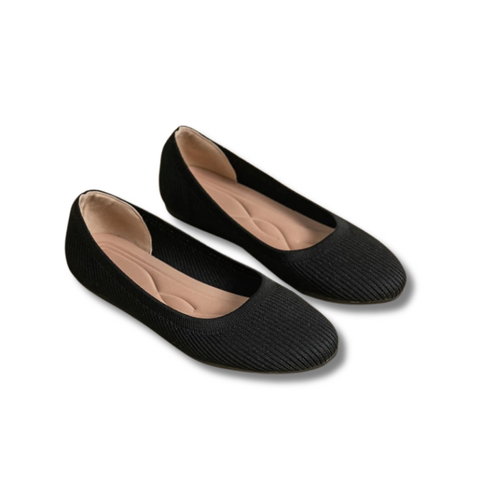 Dame Teksturerte Ballerinasko med Flat Såle