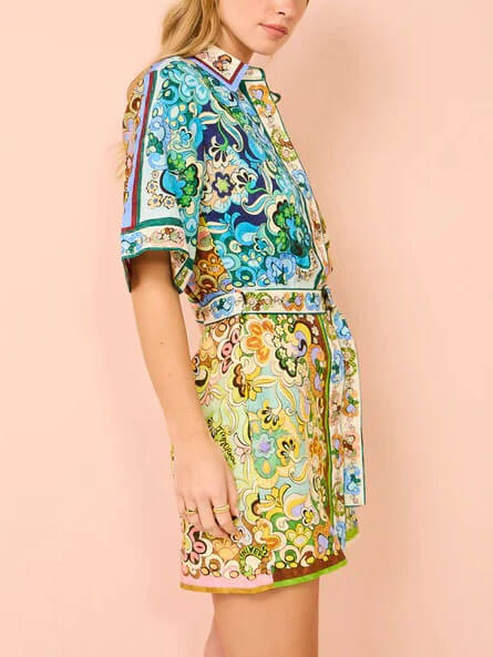 Kvinners Boho Mini Kjole | Lagdelt