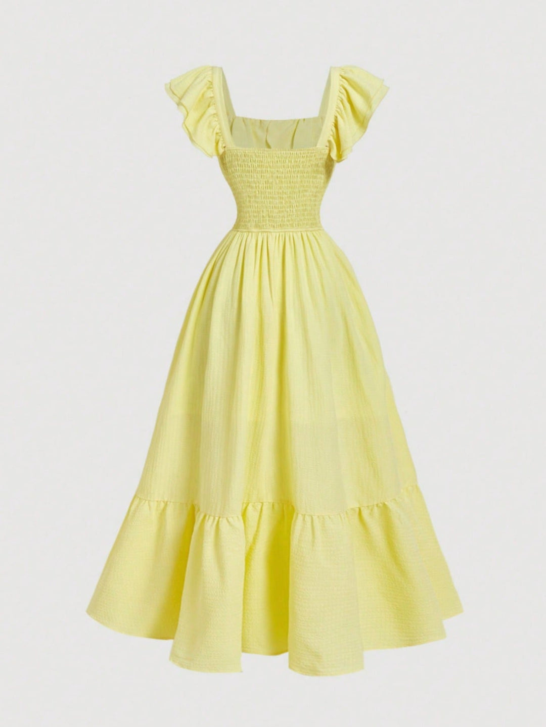 Kvinne Cocktail Maxi Kjole | Off-Shoulder Volanger