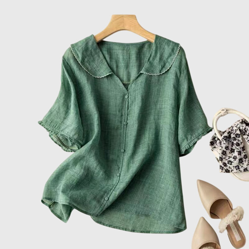Damebluse | Kortermet Rund