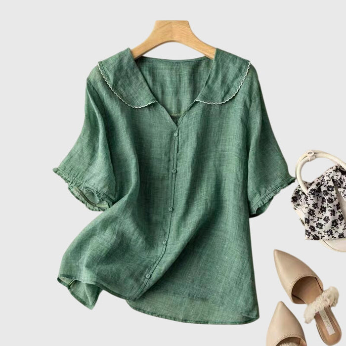 Damebluse | Kortermet Rund