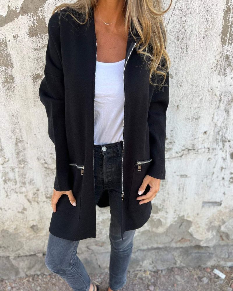 Dame Cardigan | Hette med Lange Ermer