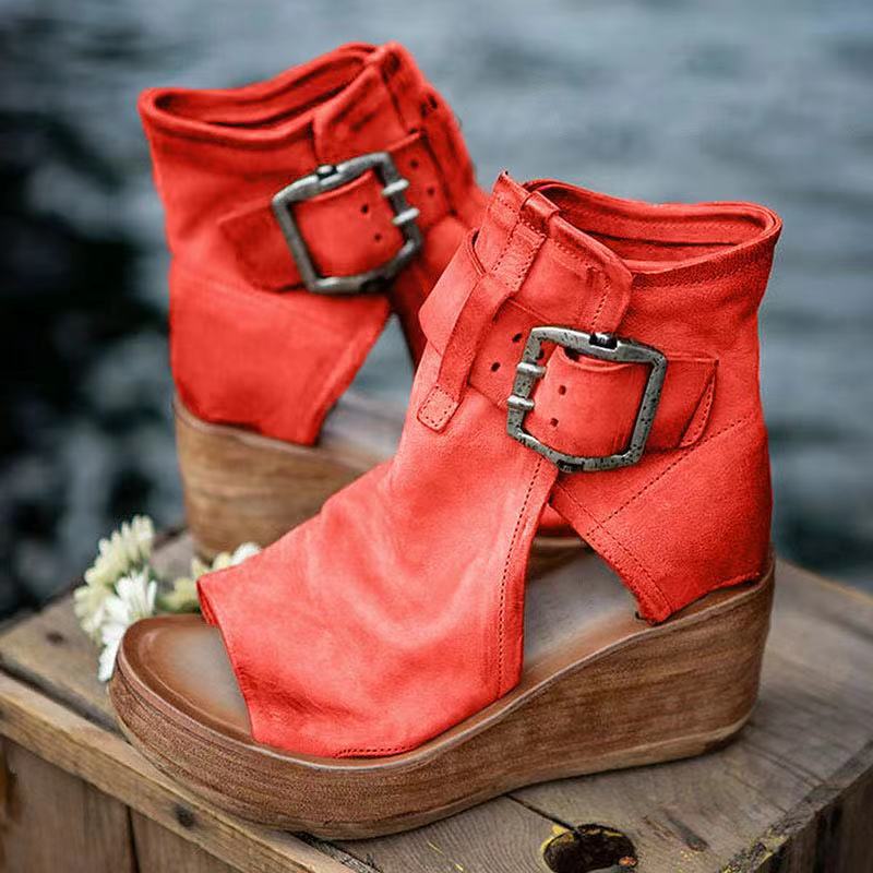 Sandaler For Kvinner | Spenne Stropp Wedge Stil