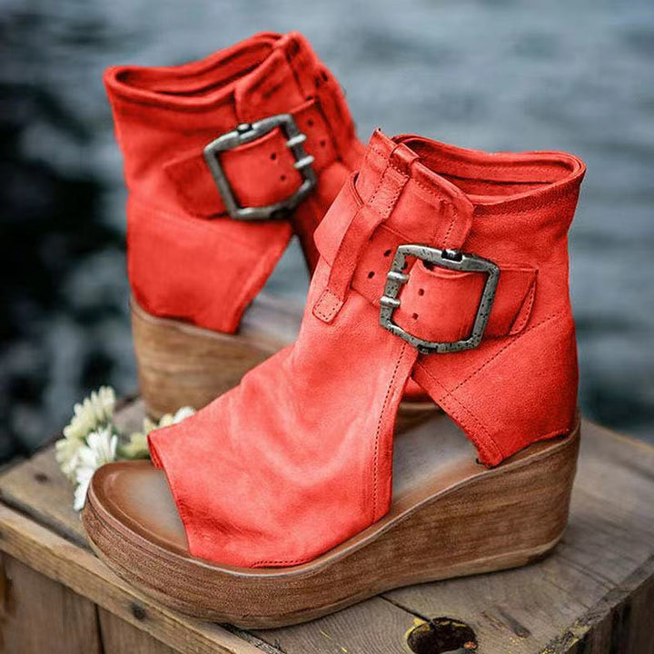 Sandaler For Kvinner | Spenne Stropp Wedge Stil