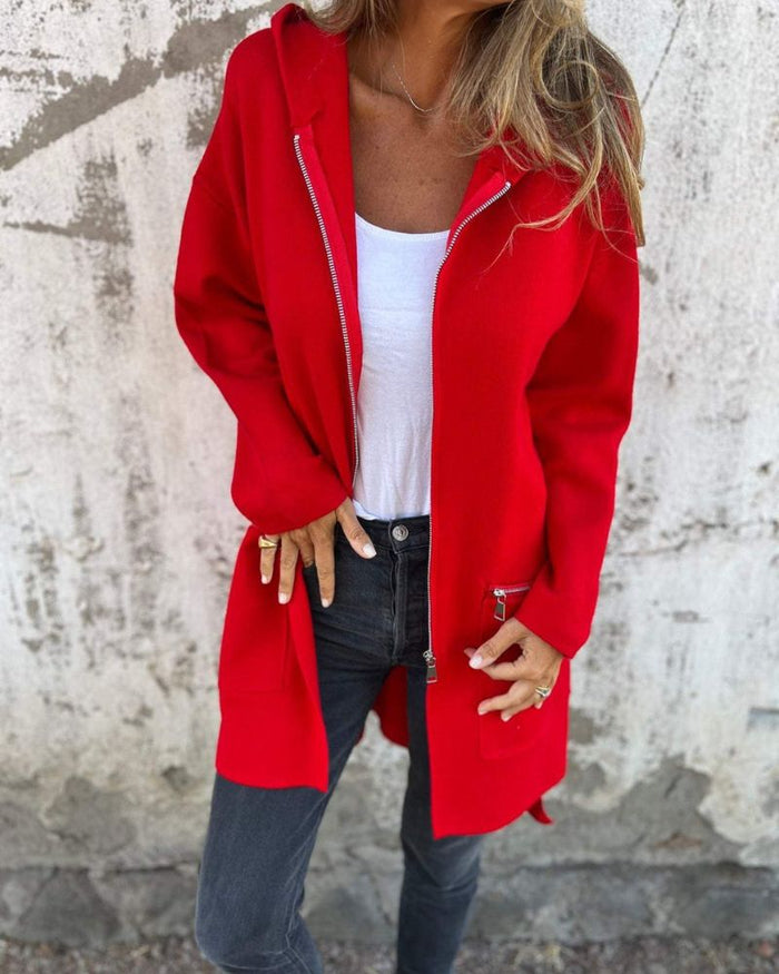 Dame Cardigan | Hette med Lange Ermer