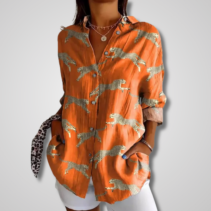 Damebluse | Vintage Knappe-Ned