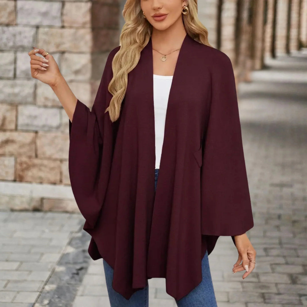 Dameponcho | Drapert Wrap-stil