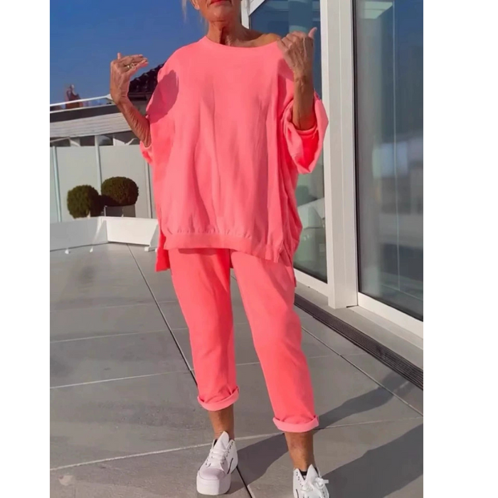Kvinne Loungewear | Oversized Topp Taperte Bukser