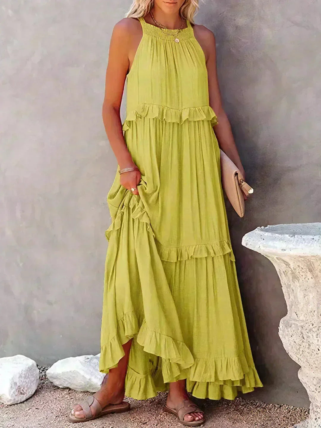 Kjole for kvinner | Lagdelt design maxi